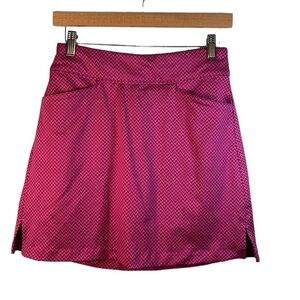 Lady Hagen Women’s Chevron Textured Pull On Golf Skort Berry Wine Size 2 NEW/NWT